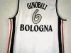Anpassad NCAA College Kinder Bologna Basketball 6 Manu Ginobili Jersey Men Sale Team Color White University Breattable For Sport Fans High Qua