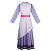 Платье для косплея, аниме Аша, принцесса для взрослых, фиолетовые длинные платья, костюм на Хэллоуин для женщин