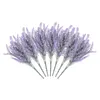 Fleurs décoratives artificielles de lavande, Simulation de fleurs, fournitures de mariage pour la maison, Bouquet décoratif, Faux violet pour l'extérieur