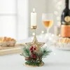 キャンドルホルダークリスマスホルダーゴールデンアイアンキャンドルスティックツリーテーブル装飾用の装飾装飾231023