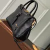 Bags Totes Mirror Shoulder Embossed Grained Calfskin v Hape Handbag Palas Large Outer Double Layer Fashionable Capacity Pillow 28cm L343