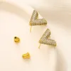 Designer Love Gift Earrings Brand Logo 18K Gold Plated Earrings High Quality Stainless Steel Waterproof Jewelry 2023 Womens Summer Travel Stud Earrings