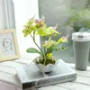Decorative Flowers ABS Cloth Fake Plant Simulation Desktop Artificial Potting Decor Ornament