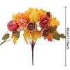 Dekorativa blommor Artificial Red Pumpkin Bouquet Autumn Decoration Fall Decor Home Party For Balcony Potted Ornament Garden