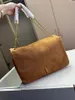 Classical Jamie Chain Bag Suede and Shearling Patchwork Raffia Flap Bag Leather Lining Magnetic Snap Tab Women Straw Shoulder Bag Crossbody Handbag