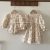 Robes de fille Style royal princesse mince velours robe en dentelle florale 1 2 3 4 5 ans bébé fête d'anniversaire noël enfants à manches longues robes