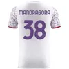 클럽 Fiorentina 축구 5 Giacomo Bonaventura Jersey 10 Nicolas Gonzalez 1 Pietro Terracciano Alfred Duncan Mbala Nzola Rolando Mandragora 축구 셔츠 키트