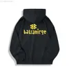 24SS Designer Balanciaga Hoodie Balencaigaity New Top of the Line Paris World Pure Yellow Tape Långärmade män och kvinnors OS Loos