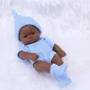 Bonecas Preto Reborn Bonecas Silicone Reborn Baby Doll 20cm Bonecas Baby Reborn Baby Doll Brinquedos Soft Touch Boneca de alta qualidade para crianças 231023