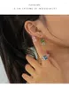 Orecchini pendenti Amaiyllis 925 Sterling Silver Light Luxury Lava Gradient Tormaline Stud Personalità Fashion Stone Drop