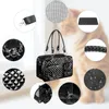 Fashion Pet Carrier, Small Dog Carrier, Cat Carrier, Quality PU Leather Dog Purse, Collapsible Portable Pet Carrying Handbag for Travel Walking Hiking