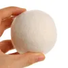 Enkel 7cm återanvändbar tvätt ren boll naturlig organisk tvättstyg mjukgörare boll premium organiska ulltorkbollar