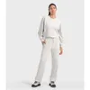 LU-015 casual versátil yoga topos feminino manga longa solto ajuste camisa hoodies secagem rápida moletom esportivo jogo para calças