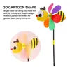 Decorative Figurines 6Pcs Bee Wind Spinners Pinwheels 3D Animal Windmills Garden Stakes Ornaments For Lawn Yard Patio Party Decor