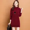 Pulls pour femmes Demi-col roulé Faux Mink Pull Femme Automne Hiver Épaissir Chemise Pull Robe Femme Pulls Tricotés 231023