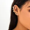 Stud Earrings Salircon 1Pcs Exquisite Rhinestone Butterfly Earring Punk Ear Bone Without Hole Clip Creative Charm Jewelry