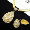 Bruiloft Sieraden Sets Dubai Goud Kleur Ketting Oorbellen Set Unieke 18k Vergulde Sieraden Nigeria Bruid Bruiloft Accessoires 231021