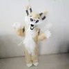 Hoge kwaliteit bont husky hond wolf vos mascotte kostuum carnaval unisex outfit volwassenen maat kerst verjaardagsfeestje buiten aankleden promotionele rekwisieten