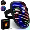 Maschere per feste LED Smart Gesture Sensing Light Up Mask Costruito in 50 Face Pattern Cosplaymask per Natale Halloween Costume Cosplay 231023