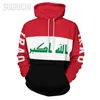 Sweats à capuche pour hommes unisexe 3D sweat à capuche drapeau de l'irak hommes femmes Polyester Harajuku sweat pull décontracté Cool