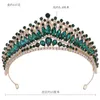 Coroa para mulheres casamento rainha vermelho verde azul cristal nupcial tiaras coroa headbands vestido acessórios