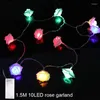 Kwiaty dekoracyjne 10-30 LED sztuczna pianka Rose Rose Light