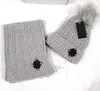 Ensemble chapeau et écharpe pour hommes et femmes, automne et hiver, tricot chaud en cachemire, paire de costumes peuvent être portés séparément, cadeau