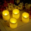 Ljus 61st LED FLAMELESS CANDLE LIGHTS BATTERI POWERED Creative Wave Ing Tealights Home Christmas Birthday Party Decors belysning 231023