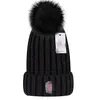 Designer Winter Gestrickte Beanie Hut Frauen Grobstrick Dicke Warme Kunstpelz Pom Pom Beanies Hüte Weibliche Bonnet Beanie Caps