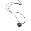 Pendant Necklaces Simple Love Heart Necklace Fashion Black Rope Collar Clavicle Chain Choker Party Jewelry