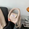 Borse da sera Donna Semplice Retro Mini Borsa a tracolla Cinghie lunghe Borsa per cellulare Borsa con patta all'uncinetto Piccola borsa a maglia Cabas singola in lana