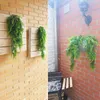 Faux Floral Greenery Artificial Plant Vines Wall Hanging Rattan Leaves Branches Outdoor Garden Home Decoration Plastic Fake Silk Leaf Green Plant Ivy 231023