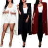 Damespakken Blazers Mode Plus Size Vrouwen Herfst Effen Kleur Losse Lange Cape Vest Uitloper Vrouwen Mantel Blazer231023