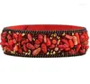 Bangle 12st Korean Velvet Microfiber Boutique Armband Crystal Gravel Multicolor Paris Fashion Model Women Jewelry Gift