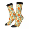 Men's Socks An Orange Pattern Sock Men Women Polyester Stockings Customizable Funny