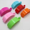 Hair Clips 6 Mixed Color Plastic Banana Claw Holder 75mm For DIY Craft