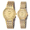 Horloges Luxe Gouden Paar Horloges Dames Heren Roestvrij Staal Analoog Quartz Liefhebbers 2023 Fake