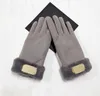 Gants de styliste en cuir à cinq doigts pour femmes, gants courts en polaire épais, Vintage, tendance, solides, simples, de protection, 602