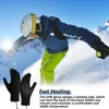 Sporthandskar USB varm handhandskskärm Touch USB Electric Heat Glove Thermostatic Ski Rider Protection 231023