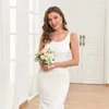Party Dresses Satin Light Wedding Dress Retro Simple Going Out Yarn Small Trailing Suspender Evening Women