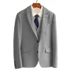 Ternos masculinos Blazers Clássico Vintage Homens Terno 1 Peça Jaqueta Herringbone Tweed Lã Mistura Blazer Slim Fit 2 Botões Smoking Casaco para Casamento 231021