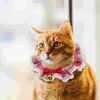 Colliers pour chiens et chats, en dentelle, cravate, cloche, pour chiens moyens, écharpe mignonne, nœud en Polyester, Para Medianos