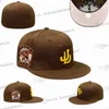 2024 Colors Men's Baseball Fitted Hats Brown SD Sport Full Closed Designer Caps Black Color New York Baseball Cap Chapeau Ed A Lettter Love Hustle LA