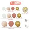 Decorazioni natalizie Arancione tenero Metallo vintage Palloncino dorato Ghirlanda Arco Kit Fidanzamento Decorazione di nozze Battesimo Baby Shower Festa di compleanno 231023