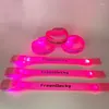 Urok bransolety Freenbecky bransoletka różowa wsparcie koncertu LED LUMINY BRINSPAD FAN