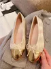 Ballet noir chaussures habillées plates Designer Paris marque mocassins velours peau de vache fête de mariage danse chaussure de luxe femmes printemps matelassé en cuir véritable sans lacet ballerine