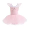 Girl Dresses Toddler Girls Sleeve Sequin Tulle Ruffles Ballerina Dress Princess Dance Christmas Kids Plaid