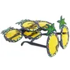 Hawaiian Beach Ananas Zonnebril Geel Bierglazen Vrijgezellenfeest FANCY DRESS Goggles Grappig Halloween Cadeau Mode Favor SN6278