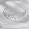 Fermagli per capelli Sposa Corona Tiara Gioielli da sposa Corone di cristallo Fascia Argento Colore Oro Accessori per damigella d'onore Fascia per il compleanno