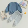 Ensembles de vêtements Citgeett Automne Enfant Bébé Garçon Tenues Lettre Imprimer Sweat À Manches Longues Et Pantalon Élastique Automne Survêtement Vêtements 231021